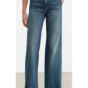 Nili Lotan Blue Flare & Wide Leg Jeans